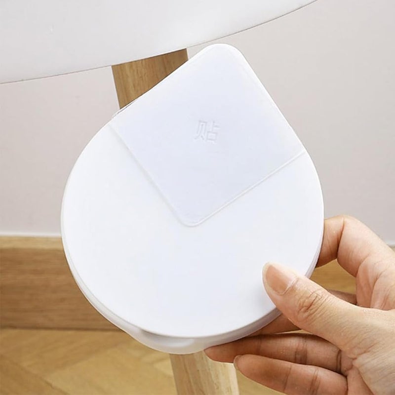 مطفأة سجائر من الفولاذ المقاوم للصدأ مضادة للرياح مع حامل دوار مخفي تحت المكتب باللون الأبيض - Image 4